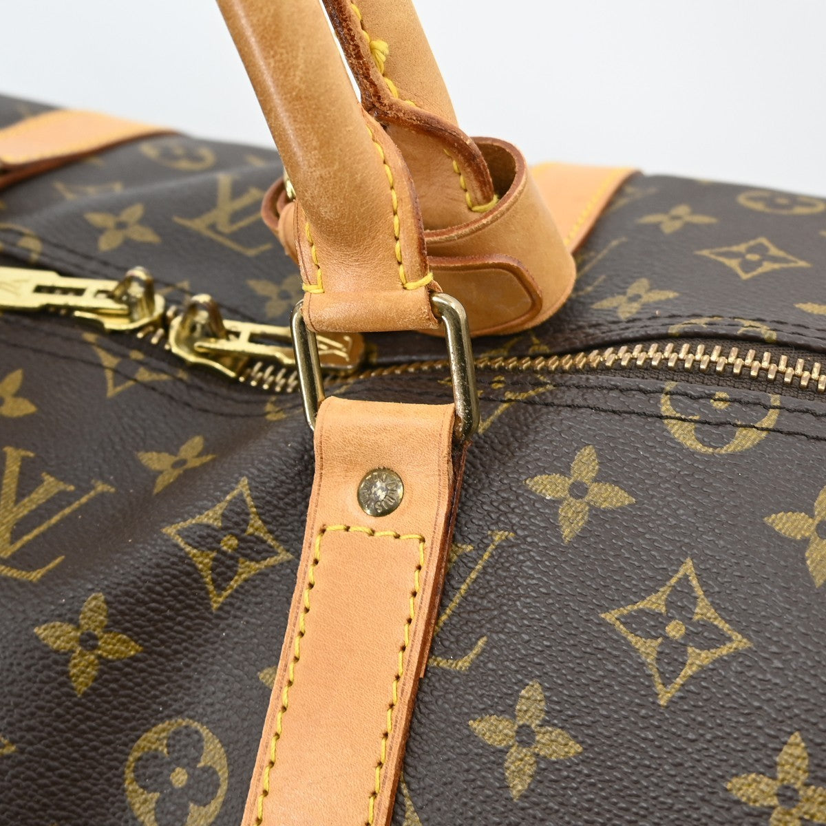 Louis Vuitton Keepall Bag Monogram Canvas Brown Canvas Travel Bag Bag (Pre-Owned)