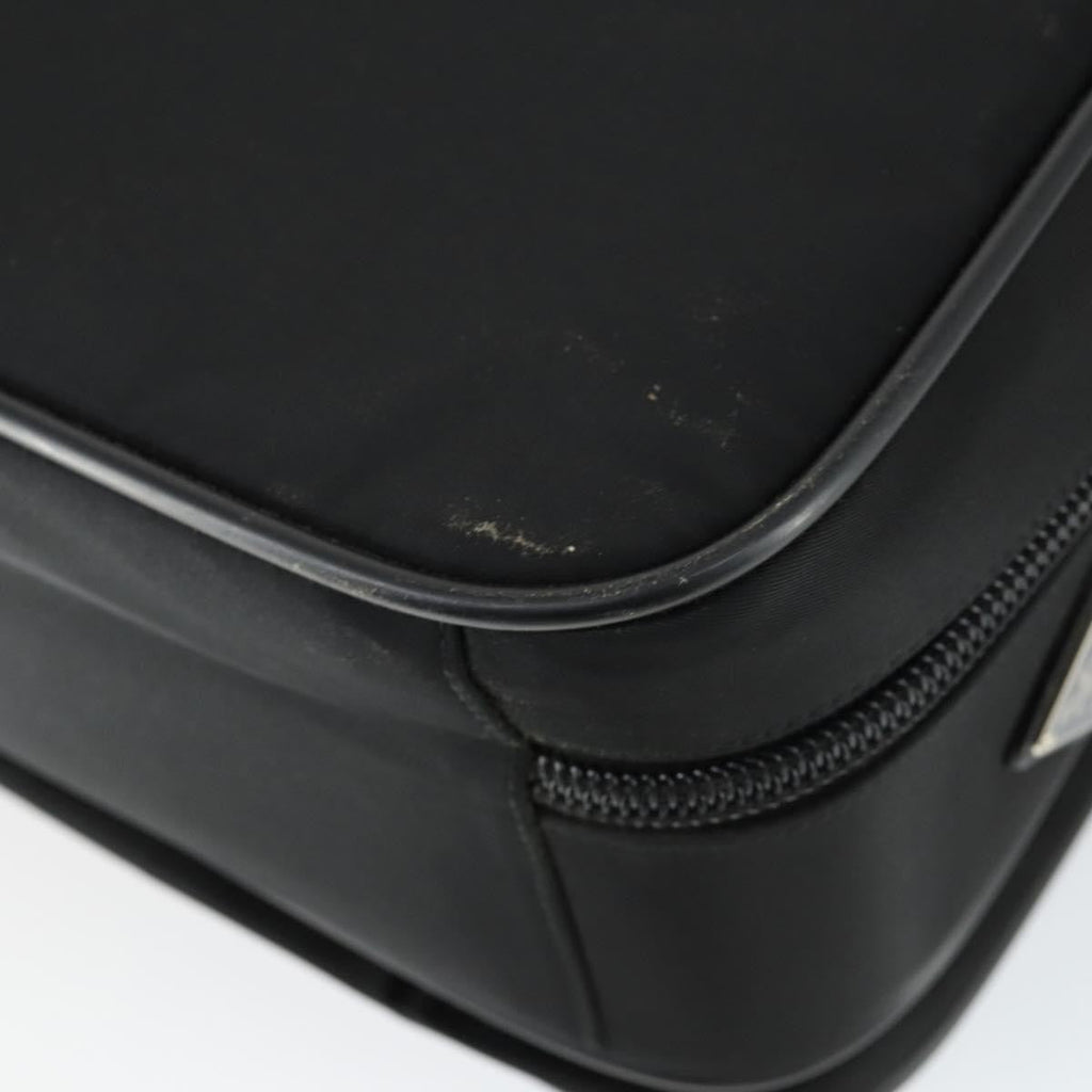 Prada Convertible Front Pocket Briefcase Tessuto With Saffiano Leather Black Nylon Briefcase Bag (Pre-Owned)