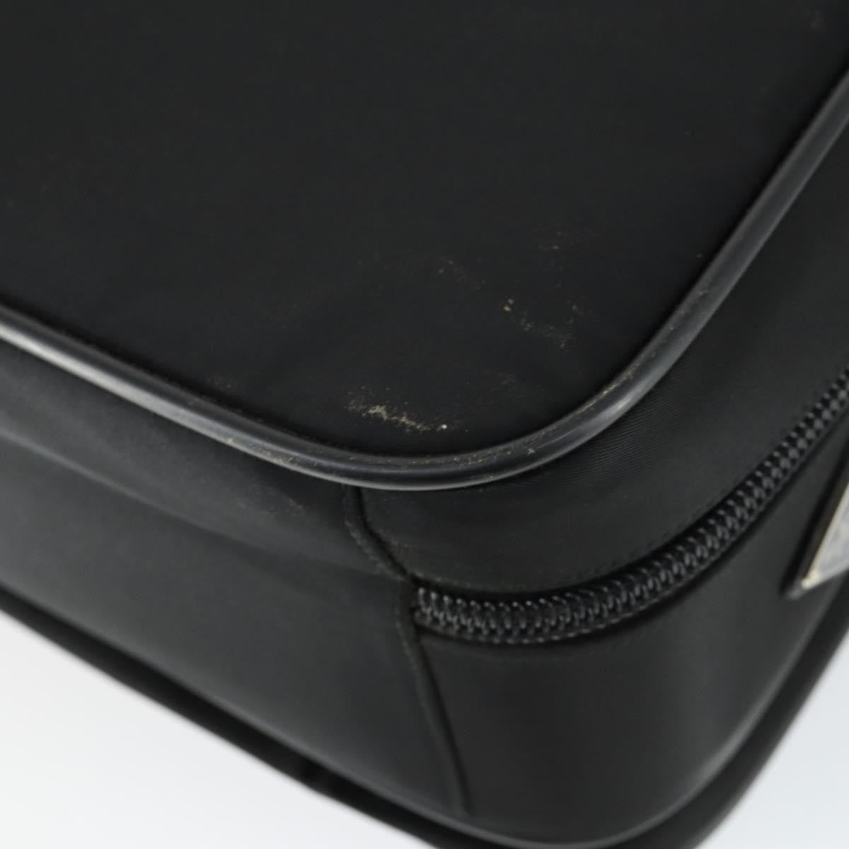 Prada Convertible Front Pocket Briefcase Tessuto With Saffiano Leather Black Nylon Briefcase Bag (Pre-Owned)