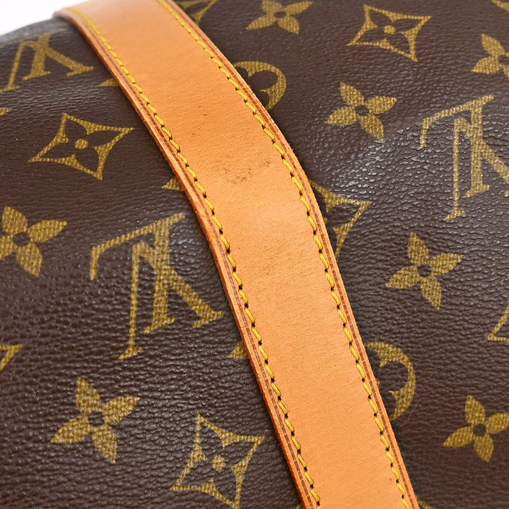Louis Vuitton Keepall Bandouliere Bag Monogram Canvas Brown Canvas Handbag (Pre-Owned)