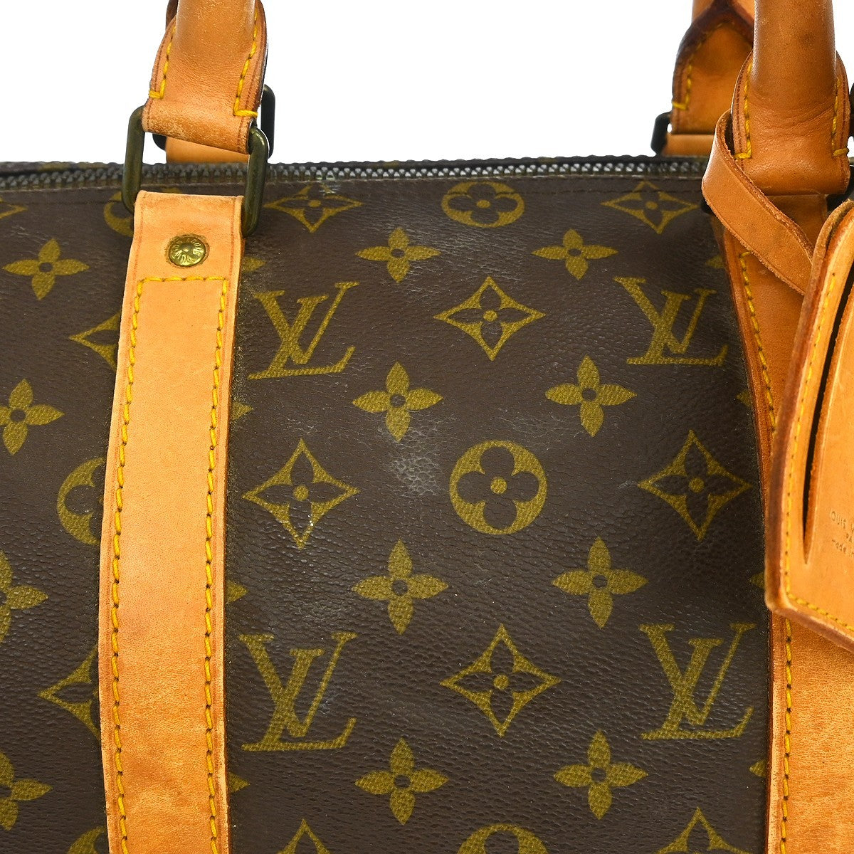 Louis Vuitton Keepall Bag Monogram Canvas Brown Canvas Travel Bag Bag (Pre-Owned)