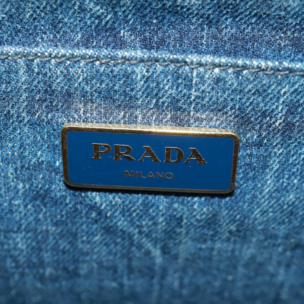 Prada Canapa Tote Denim Blue Denim_Jeans Tote Bag Bag (Pre-Owned)