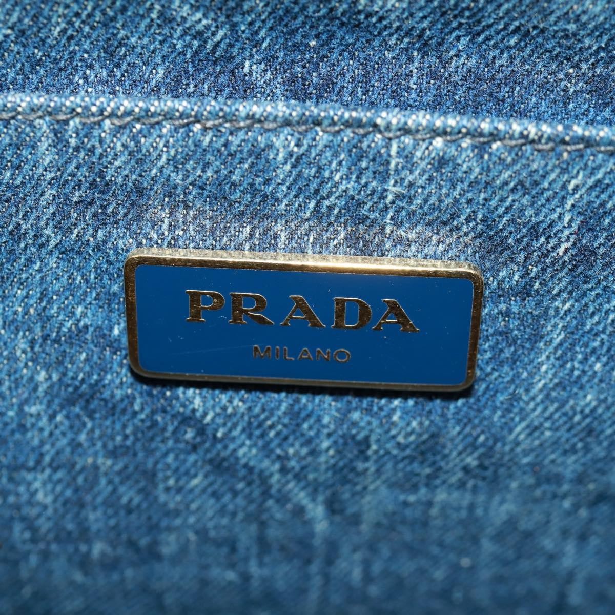 Prada Canapa Tote Denim Blue Denim_Jeans Tote Bag Bag (Pre-Owned)