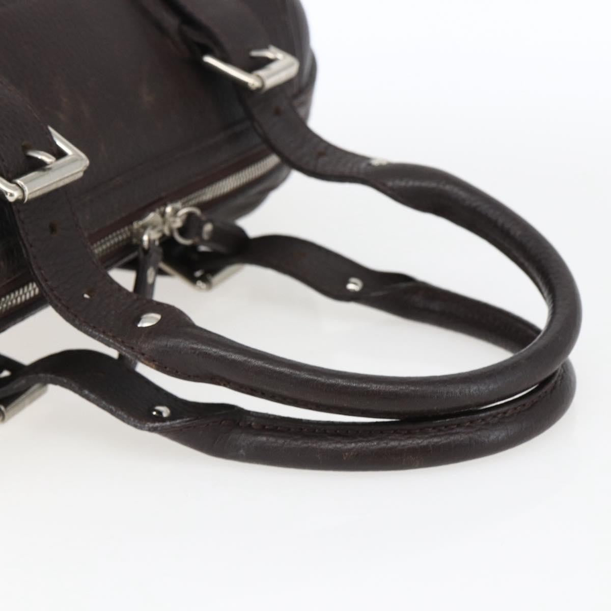 Burberry Vintage Handbag Leather Brown Leather Handbag (Pre-Owned)