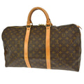 Louis Vuitton Keepall Bag Monogram Canvas Brown Canvas Travel Bag Bag (Pre-Owned)