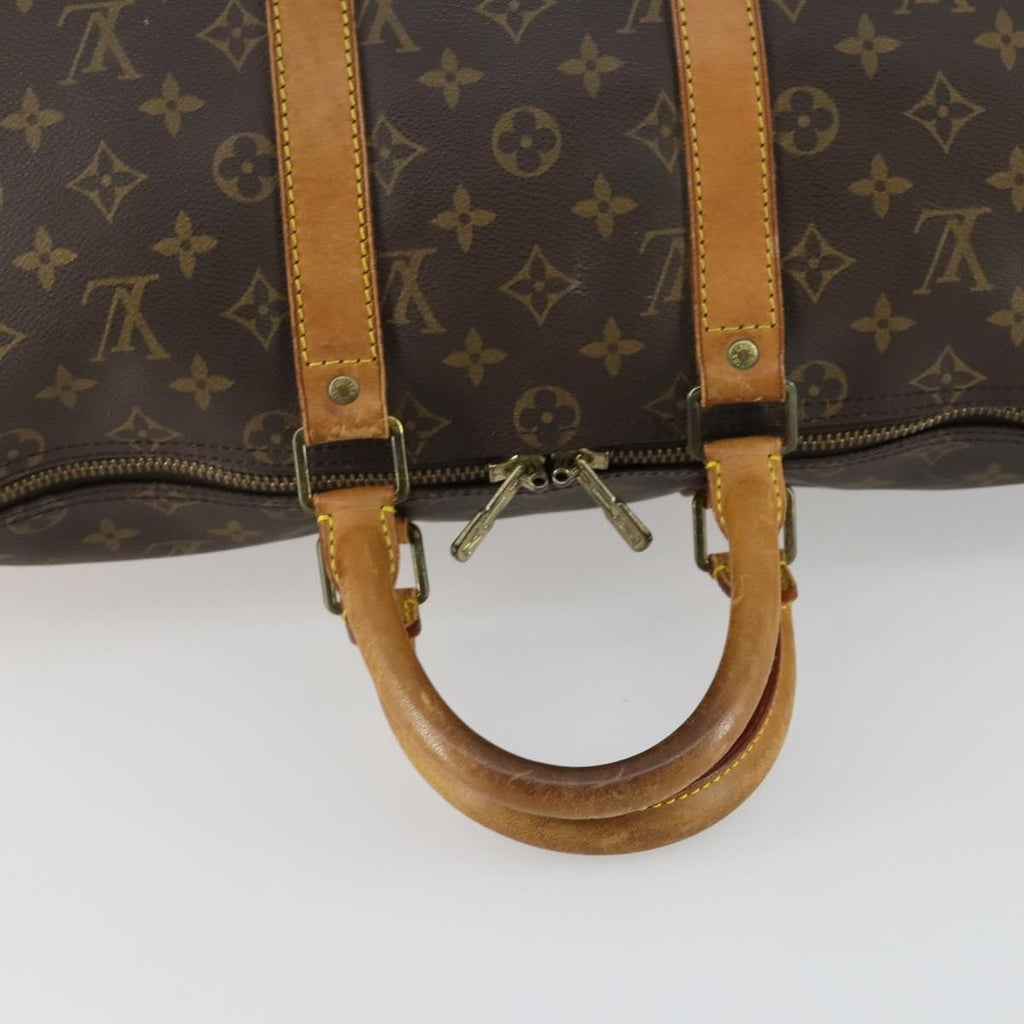 Louis Vuitton Keepall Bag Monogram Canvas Brown Canvas Travel Bag Bag (Pre-Owned)