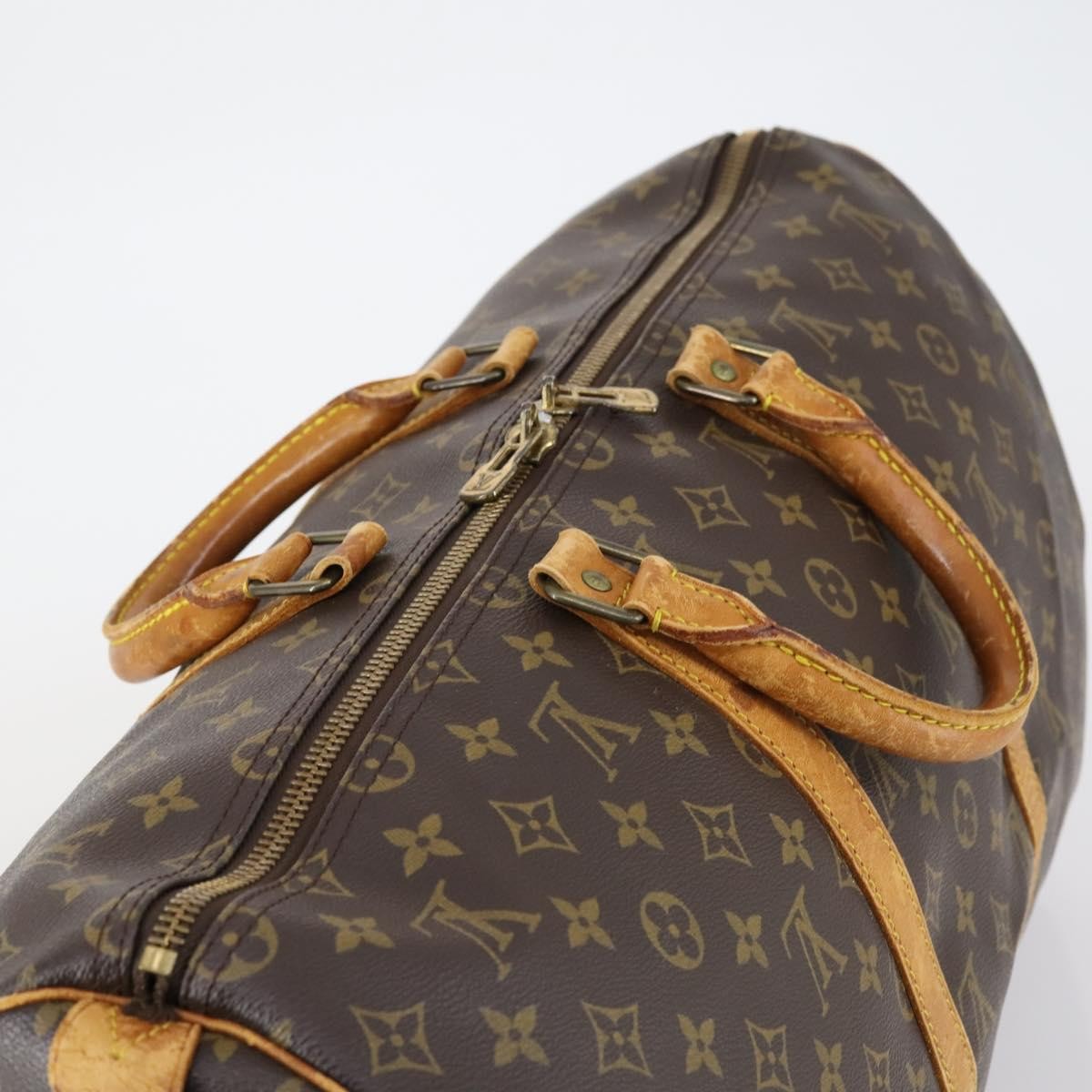 Louis Vuitton Keepall Bag Monogram Canvas Brown Canvas Travel Bag Bag (Pre-Owned)