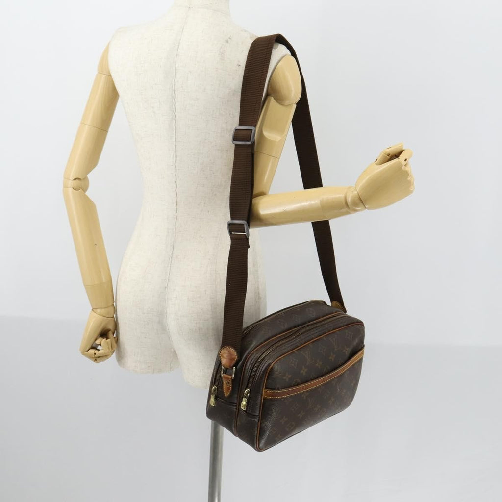 Louis Vuitton Reporter Bag Monogram Canvas Brown Canvas Shoulder Bag Bag (Pre-Owned)