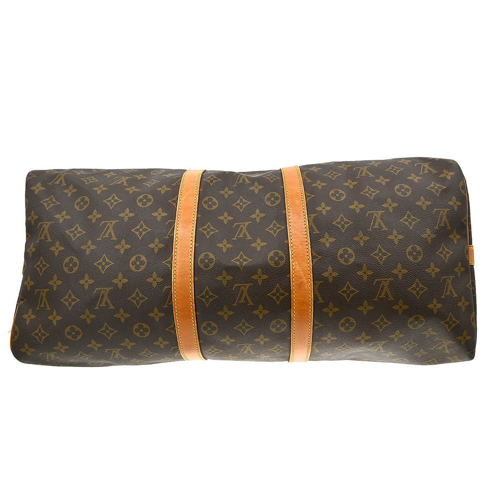 Louis Vuitton Keepall Bag Monogram Canvas Brown Canvas Travel Bag Bag (Pre-Owned)