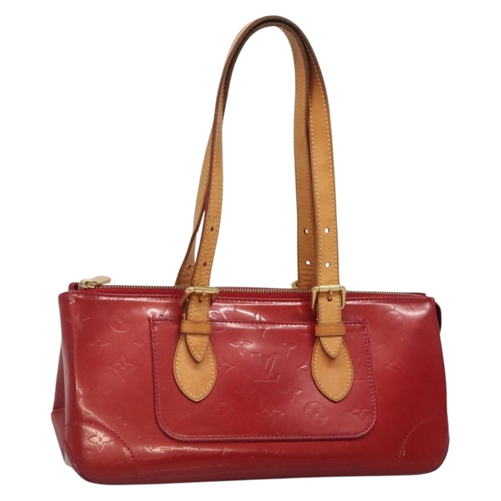 Louis Vuitton Rosewood Avenue Handbag Monogram Vernis Red Patent_Leather Handbag (Pre-Owned)
