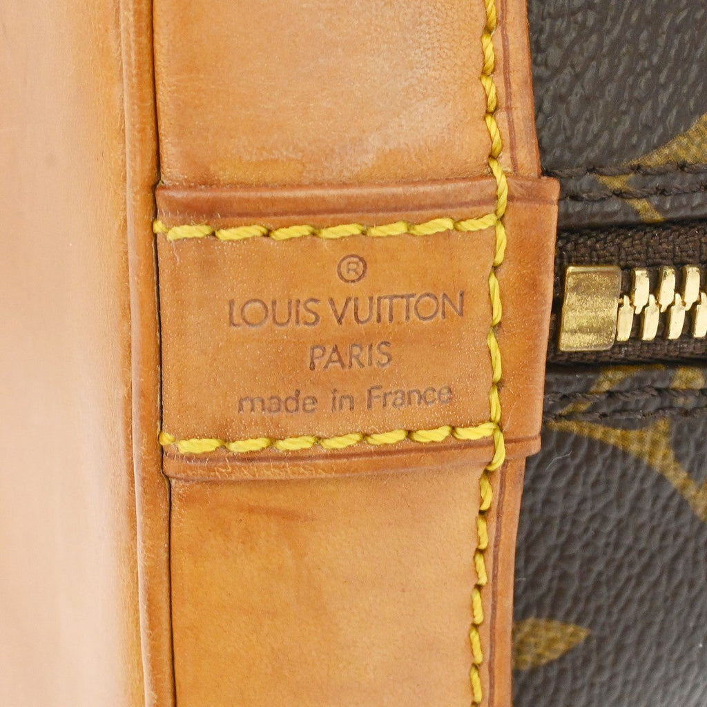 Louis Vuitton Alma Handbag Monogram Canvas Brown Canvas Handbag (Pre-Owned)