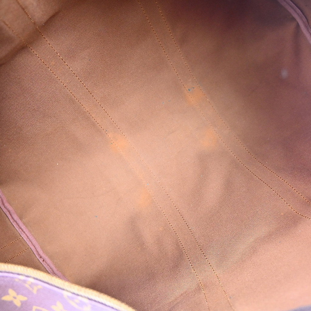 Louis Vuitton Keepall Bandouliere Bag Monogram Canvas Brown Canvas Handbag (Pre-Owned)