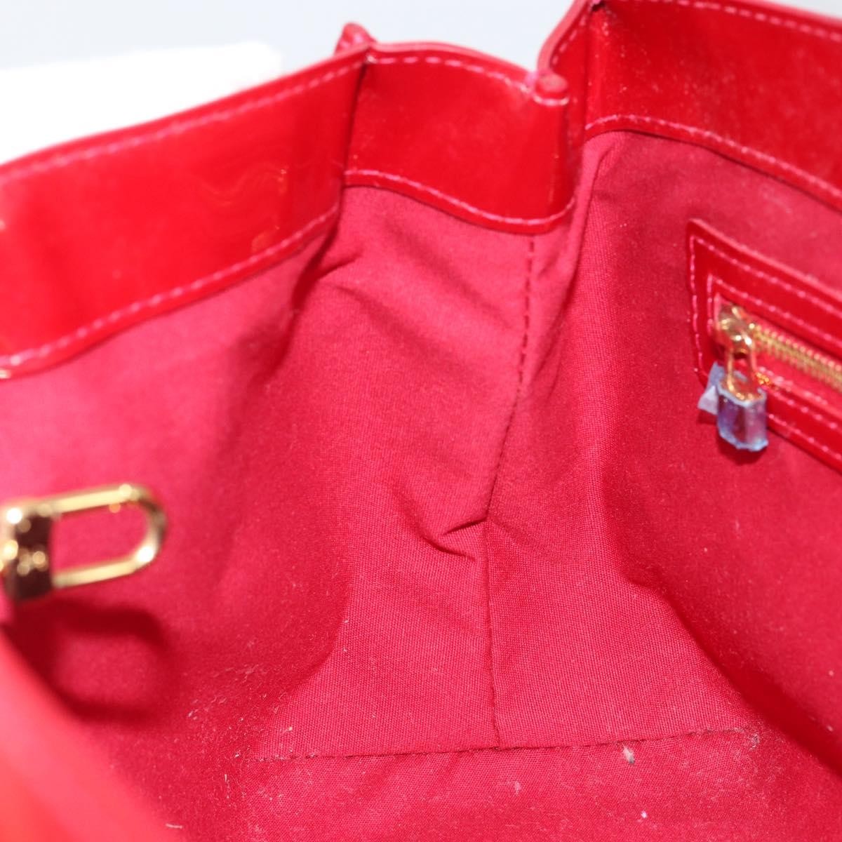 Louis Vuitton Wilshire Handbag Monogram Vernis Red Patent_Leather Handbag (Pre-Owned)