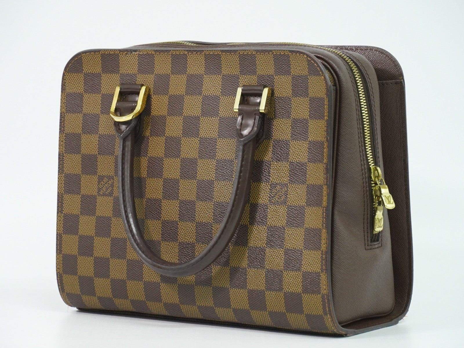 Louis Vuitton Triana Bag Damier Brown Canvas Handbag (Pre-Owned)