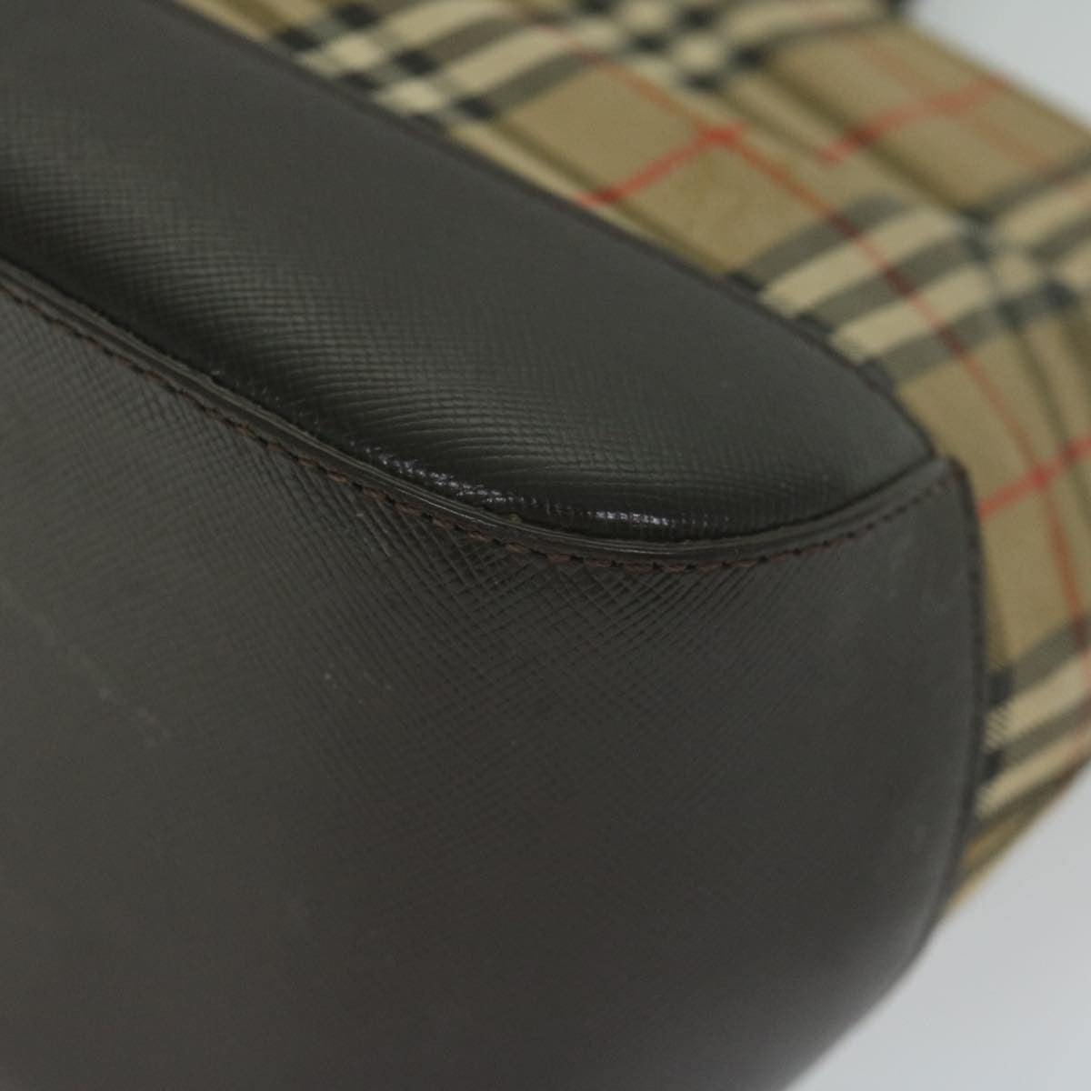 Burberry Nova Check Handbag Nova Check Canvas And Leather Beige Canvas Handbag (Pre-Owned)