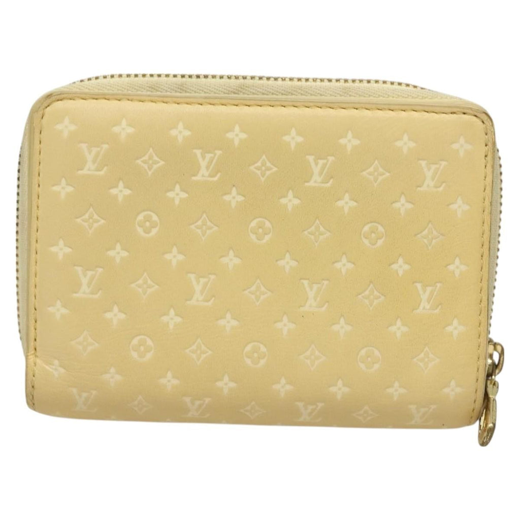 Louis Vuitton Lou Wallet Nanogram Leather Beige Leather Wallets Accessory (Pre-Owned)