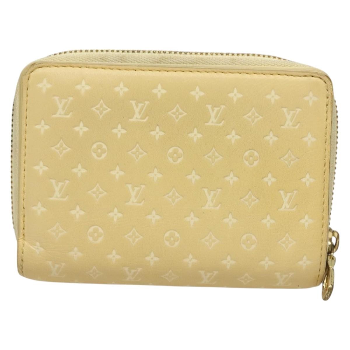 Louis Vuitton Lou Wallet Nanogram Leather Beige Leather Wallets Accessory (Pre-Owned)