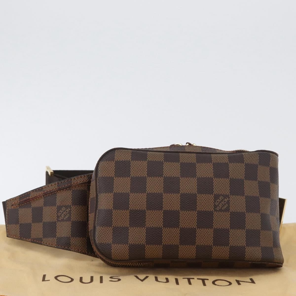 Louis Vuitton Geronimos Waist Bag Damier Brown Canvas Shoulder Bag Bag (Pre-Owned)