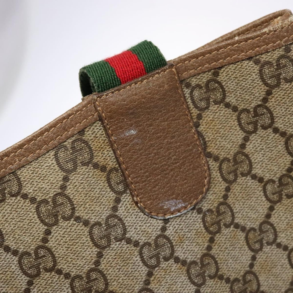 Gucci Ophidia Front Pocket Shopper Tote Gg Coated Canvas Beige Canvas Tote Bag Bag (Pre-Owned)