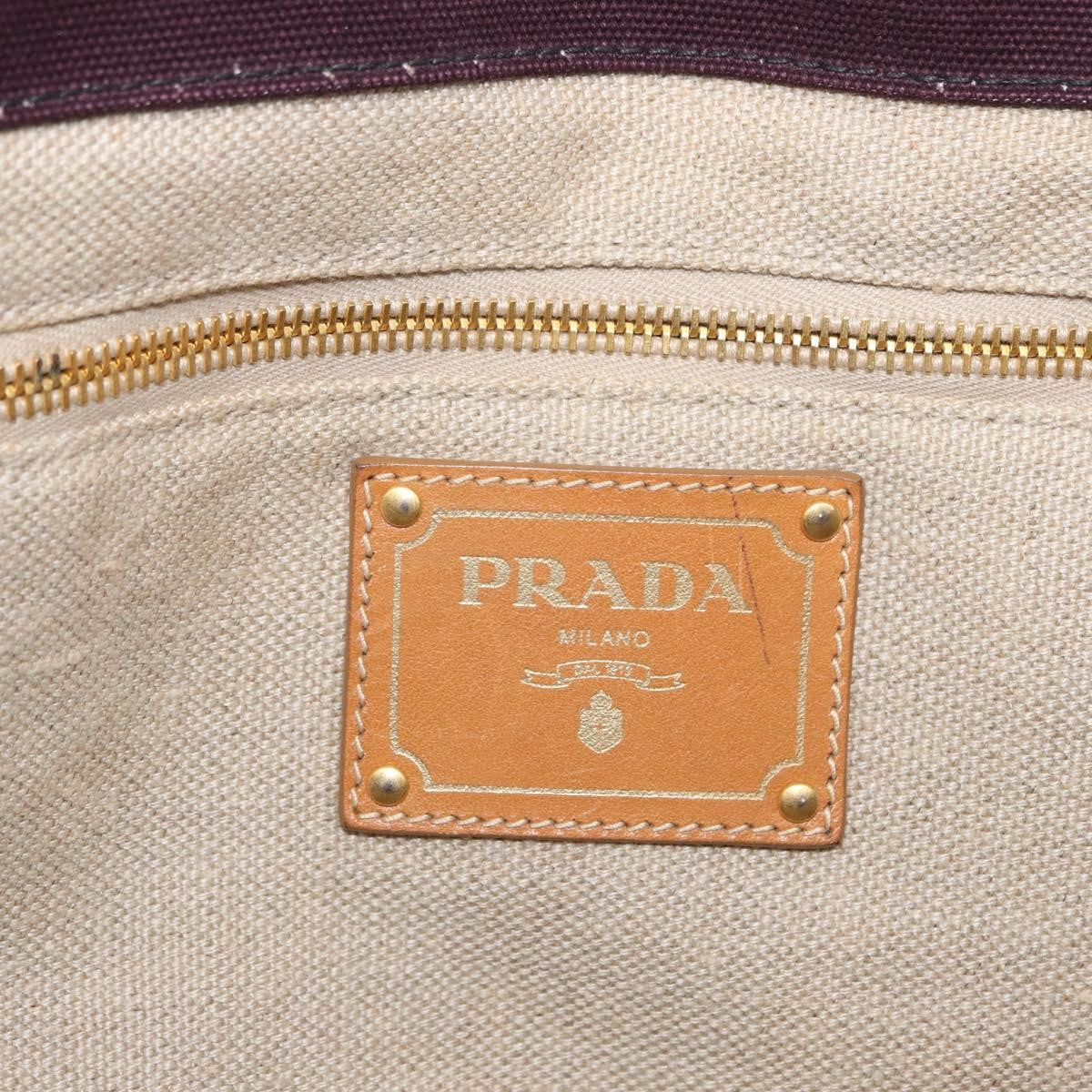 Prada Canapa Tote Canvas Pink Canvas Tote Bag Bag (Pre-Owned)