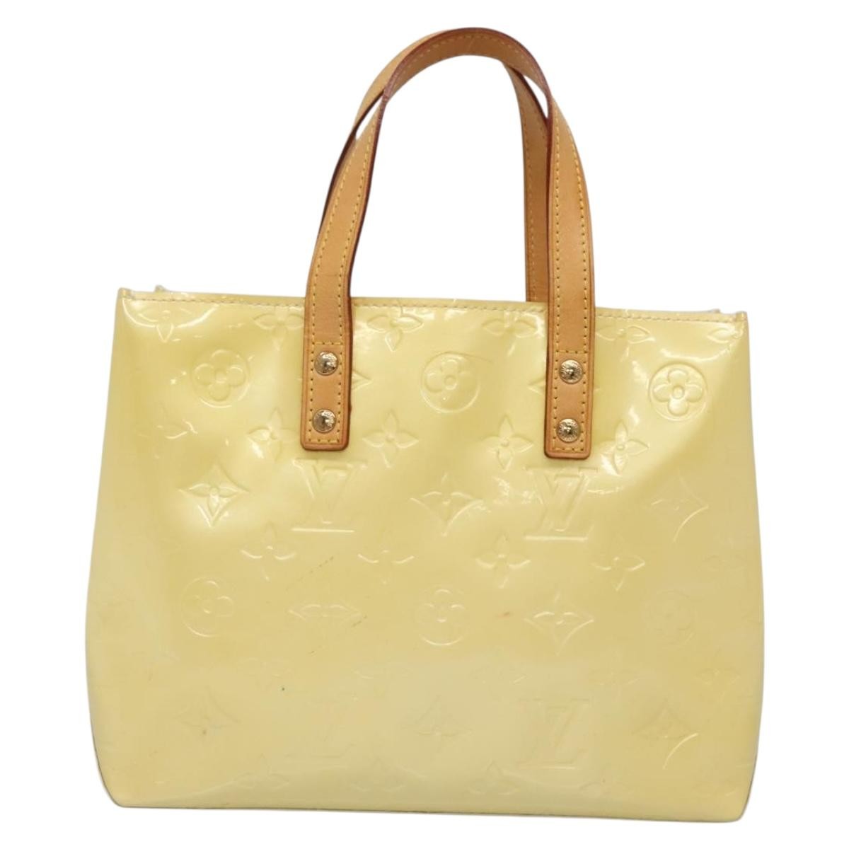 Louis Vuitton Reade Handbag Monogram Vernis Ecru Patent_Leather Bag (Pre-Owned)