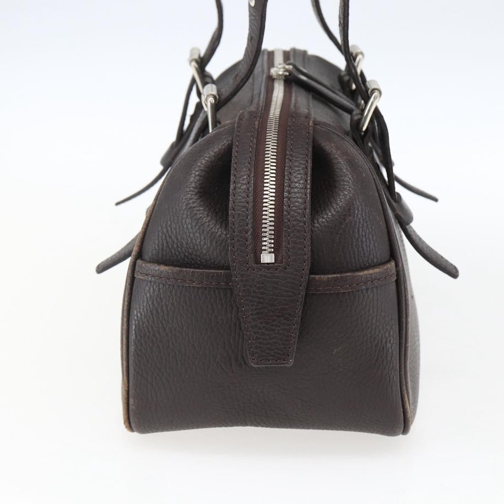 Burberry Vintage Handbag Leather Brown Leather Handbag (Pre-Owned)