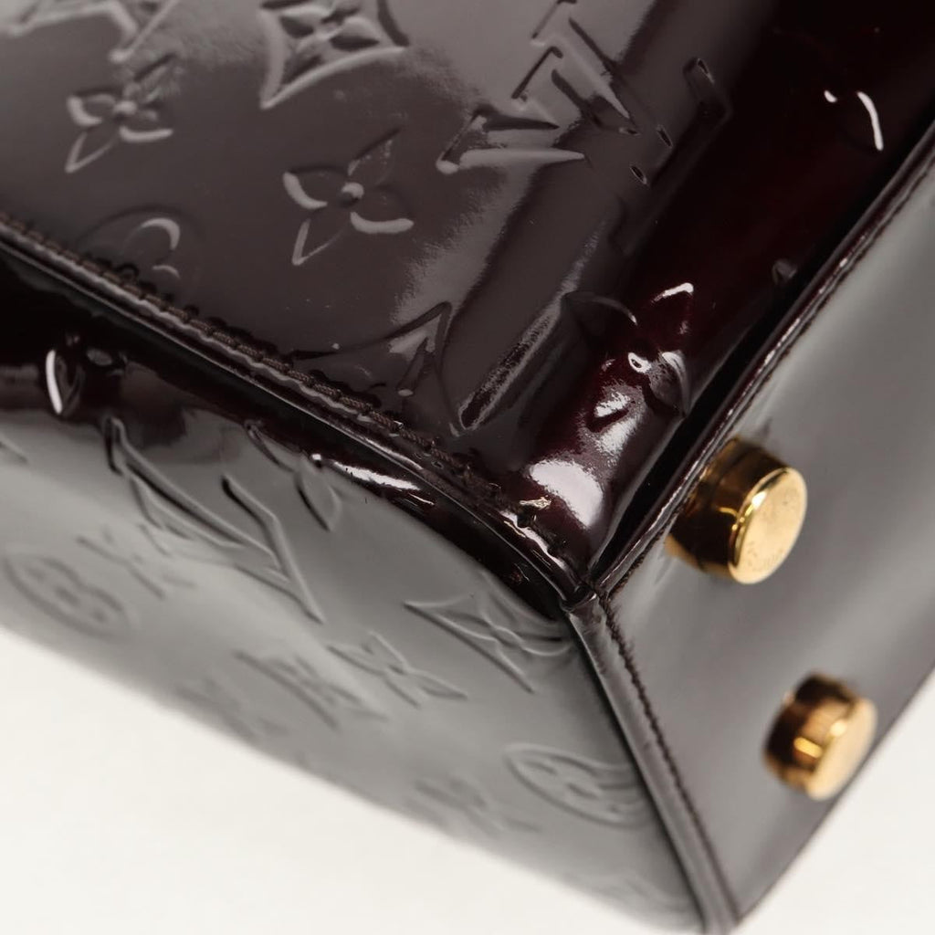 Louis Vuitton Brea Handbag Monogram Vernis Burgundy Patent_Leather Handbag (Pre-Owned)