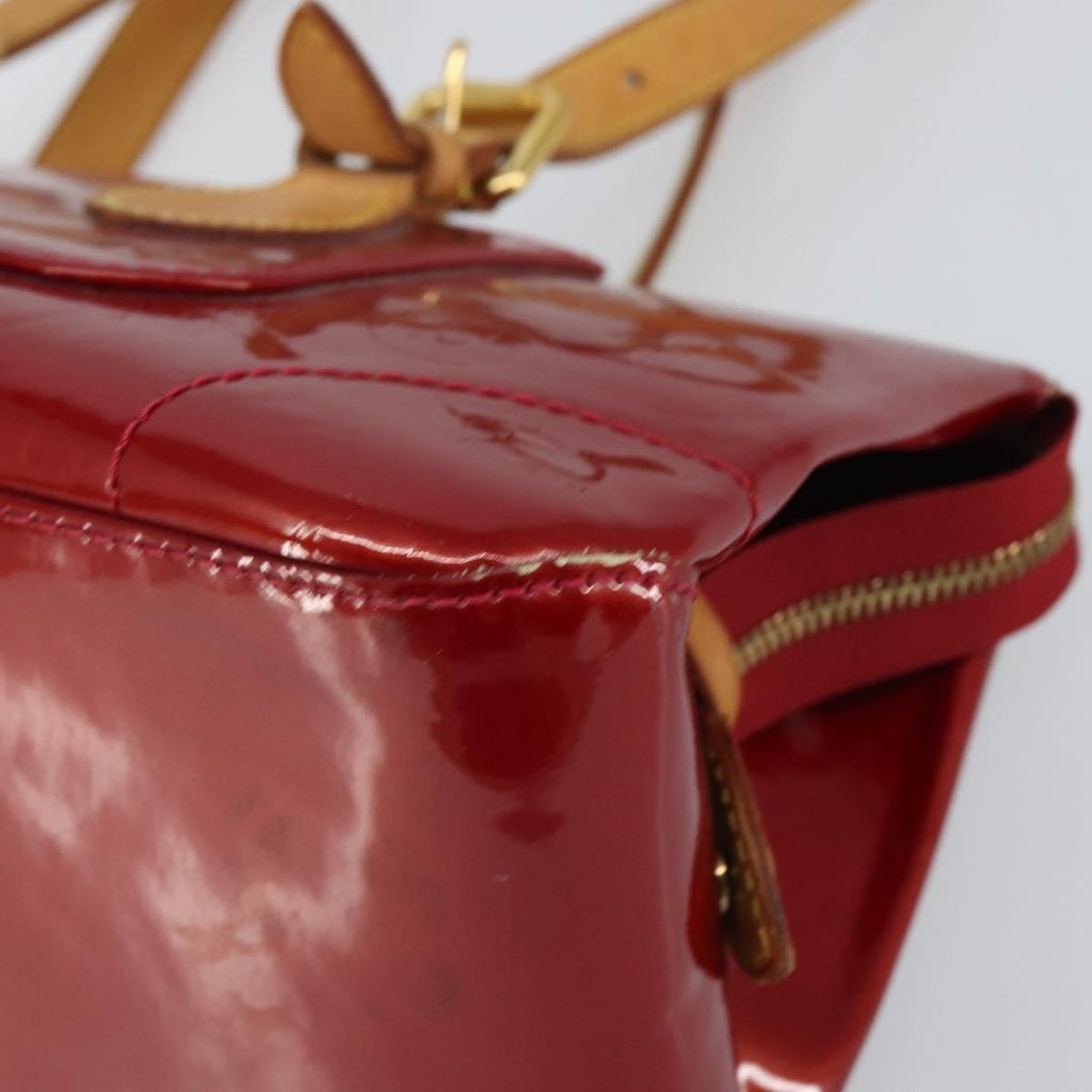 Louis Vuitton Rosewood Avenue Handbag Monogram Vernis Red Patent_Leather Handbag (Pre-Owned)