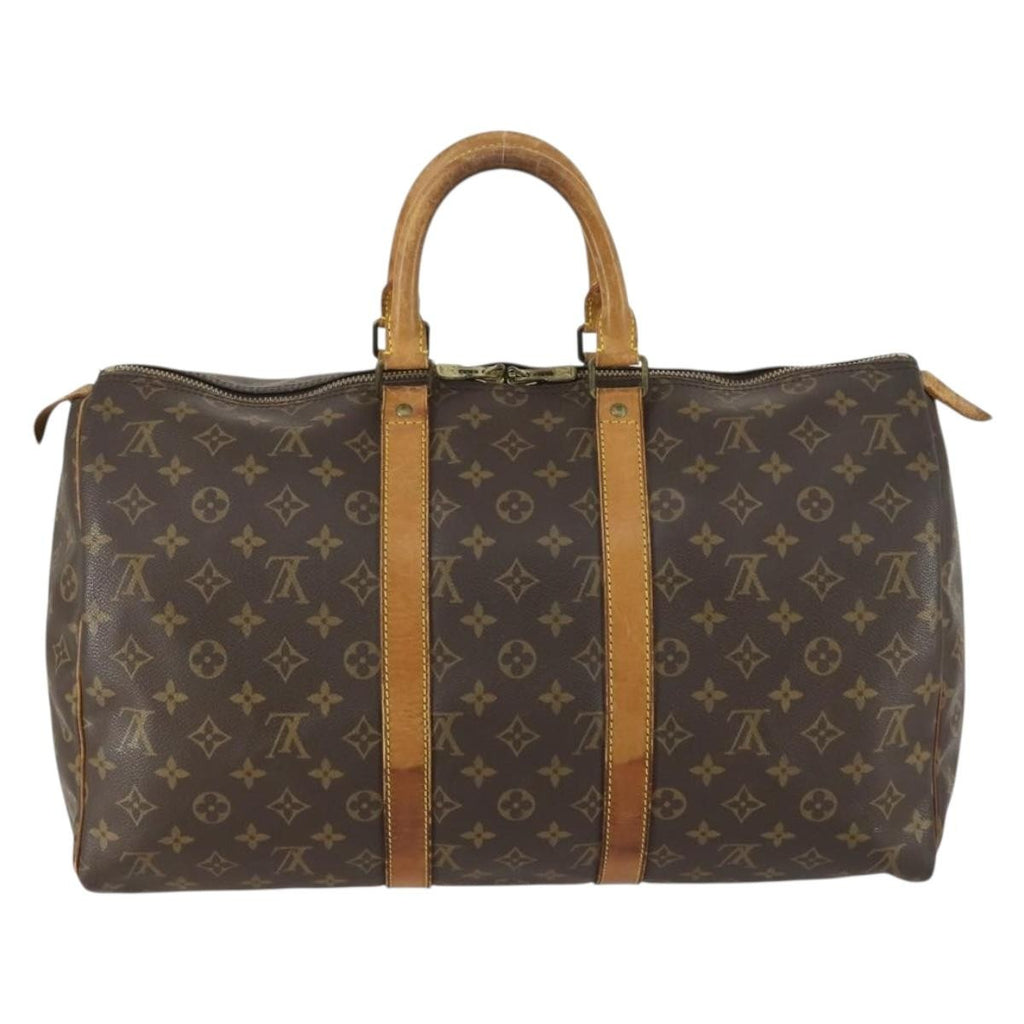 Louis Vuitton Keepall Bag Monogram Canvas Brown Canvas Travel Bag Bag (Pre-Owned)