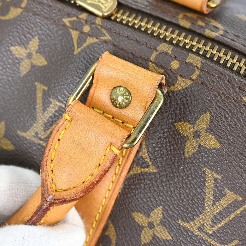 Louis Vuitton Keepall Bag Monogram Canvas Brown Canvas Travel Bag Bag (Pre-Owned)