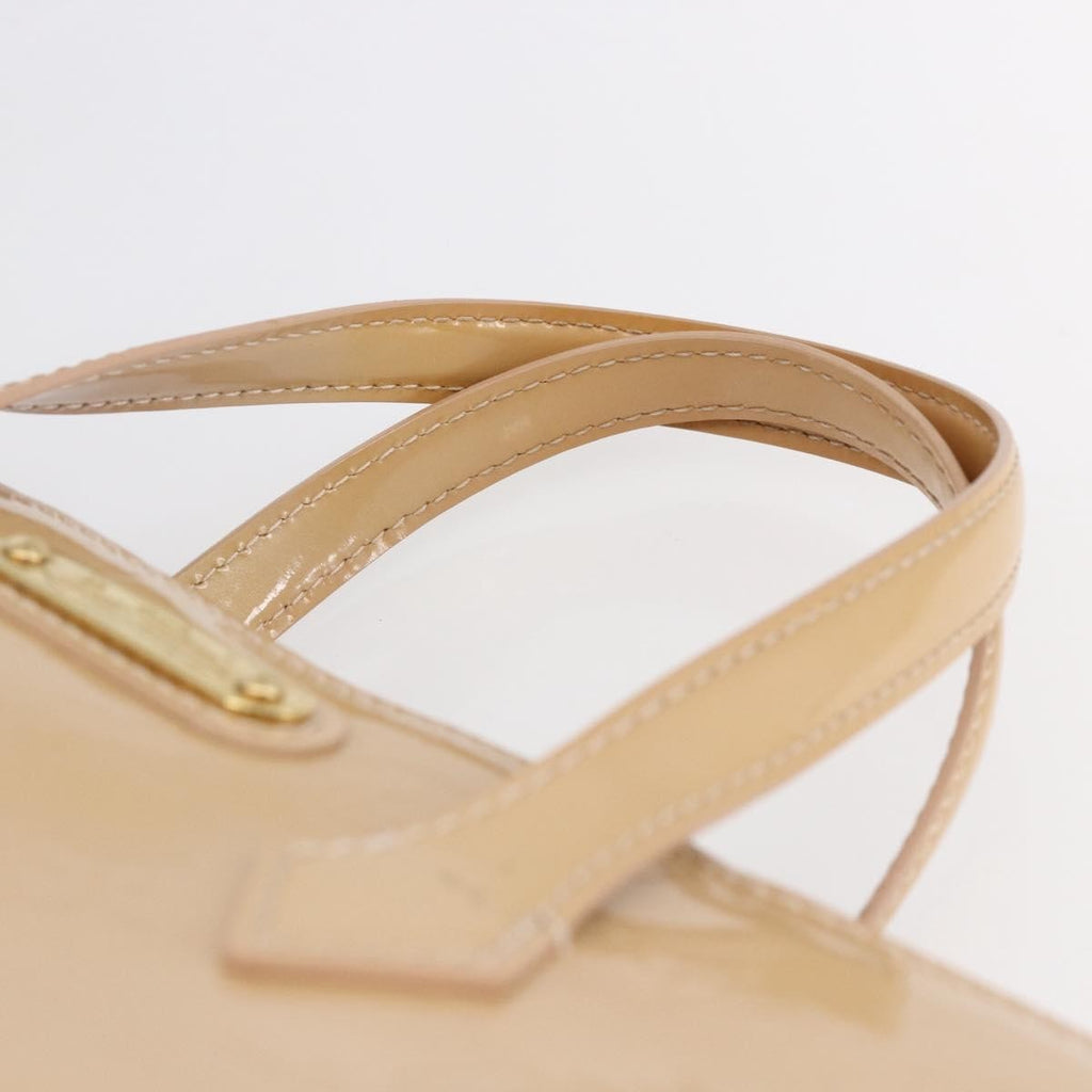 Louis Vuitton Wilshire Handbag Monogram Vernis Beige Patent_Leather Handbag (Pre-Owned)