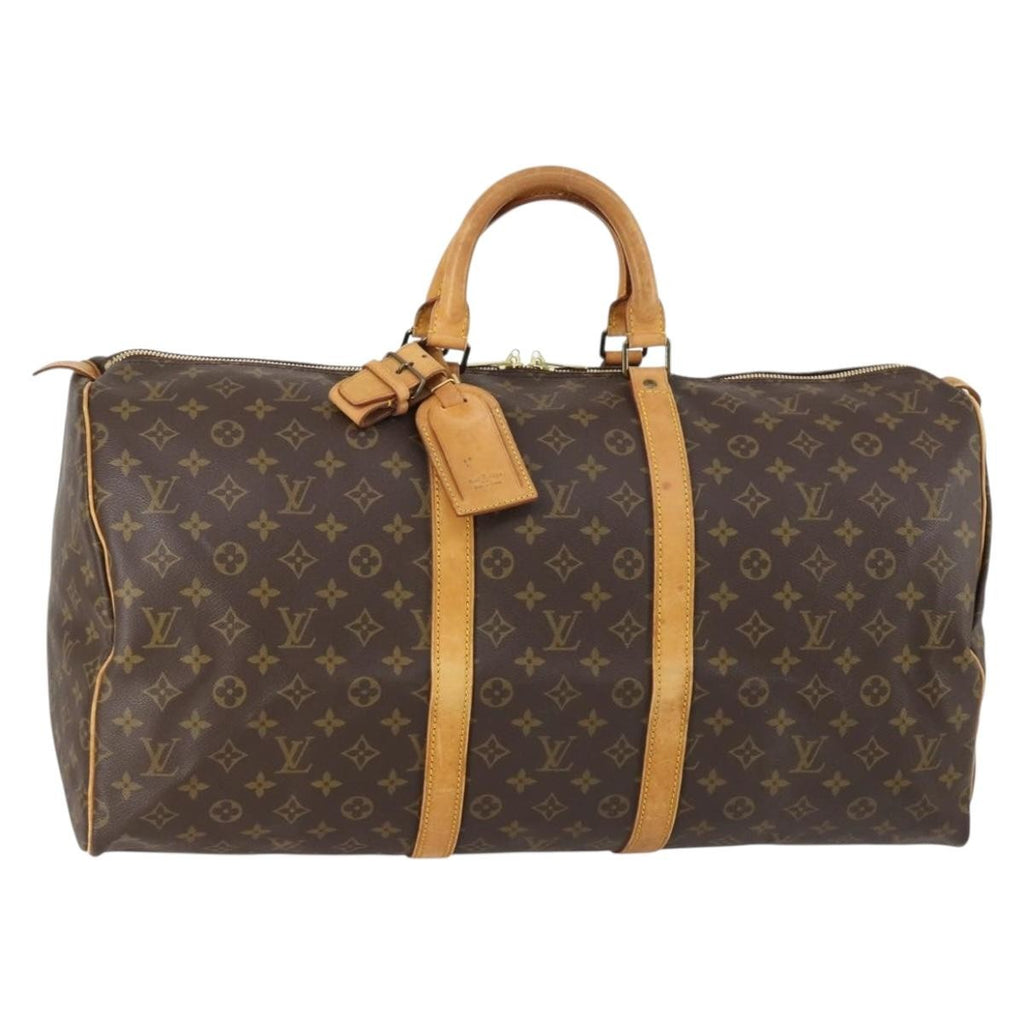 Louis Vuitton Keepall Bag Monogram Canvas Brown Canvas Travel Bag Bag (Pre-Owned)
