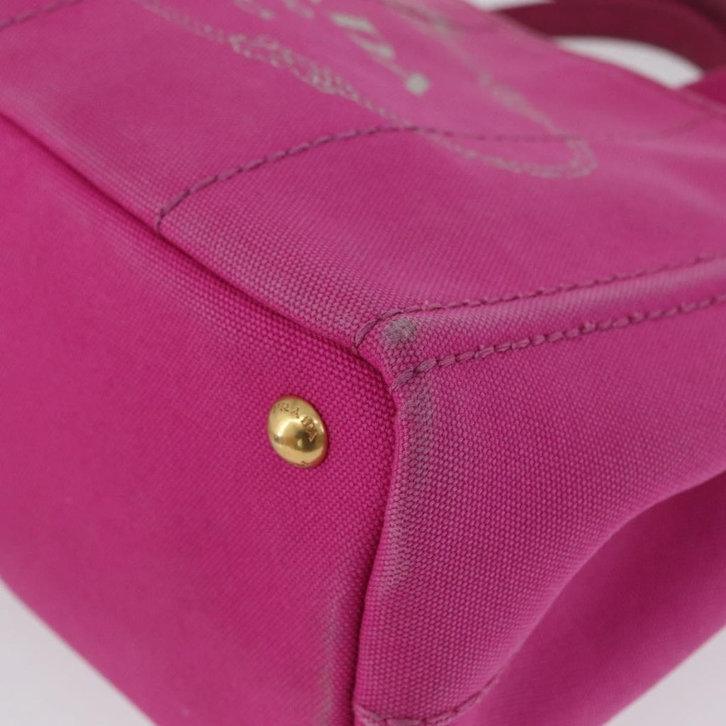 Prada Canapa Tote Canvas Pink Canvas Tote Bag Bag (Pre-Owned)