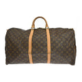 Louis Vuitton Keepall Bandouliere Bag Monogram Canvas Brown Canvas Travel Bag Bag (Pre-Owned)