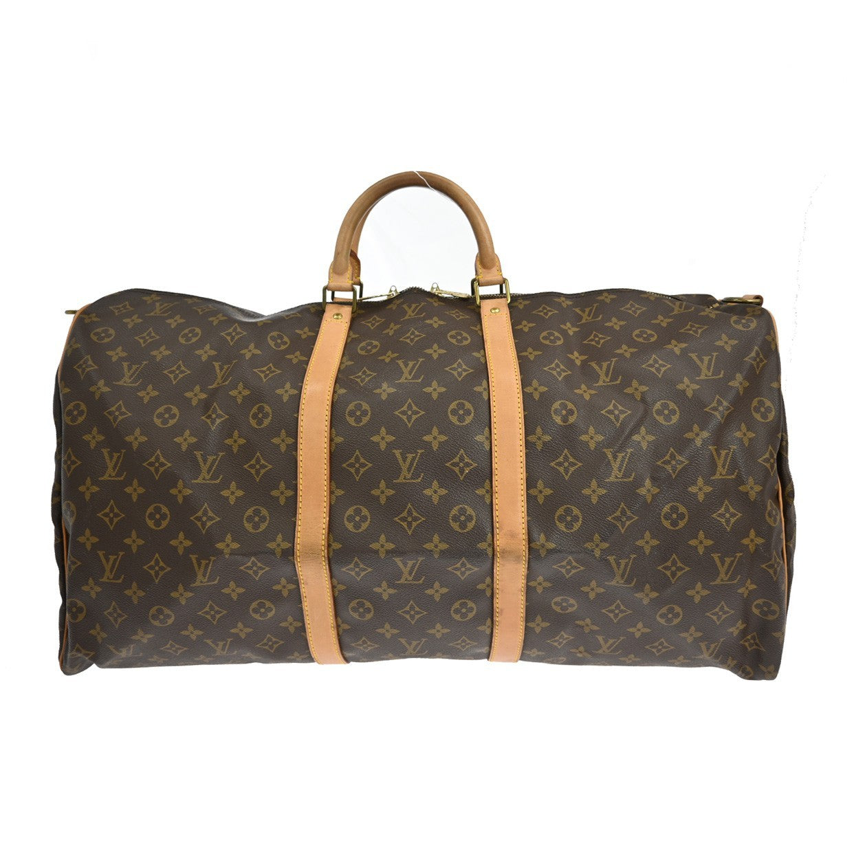 Louis Vuitton Keepall Bandouliere Bag Monogram Canvas Brown Canvas Travel Bag Bag (Pre-Owned)