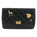 Chanel Lucky Charms Reissue 2.55 Flap Bag Leather Black Leather Shoulder Bag Bag (Pre-Owned)