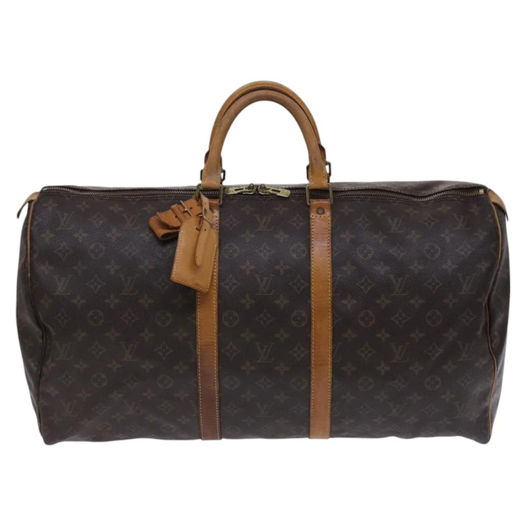 Louis Vuitton Keepall Bag Monogram Canvas Brown Canvas Travel Bag Bag (Pre-Owned)