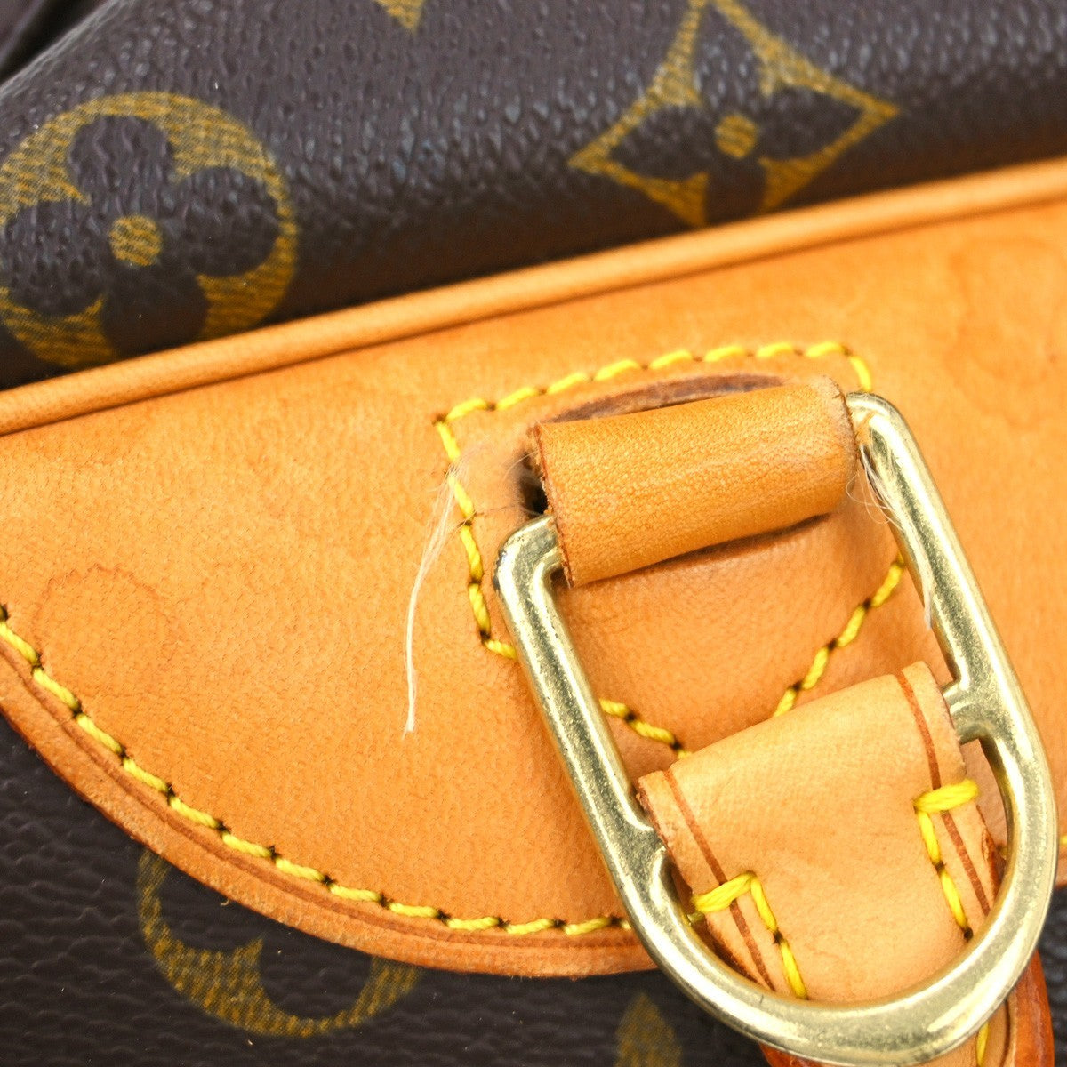 Louis Vuitton Deauville Handbag Monogram Canvas Brown Canvas Handbag (Pre-Owned)