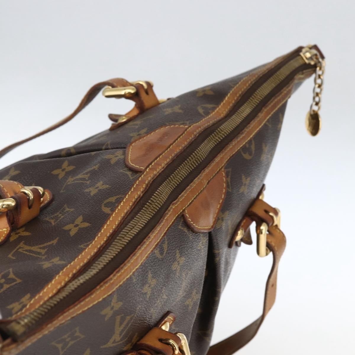 Louis Vuitton Palermo Handbag Monogram Canvas Brown Canvas Tote Bag Bag (Pre-Owned)