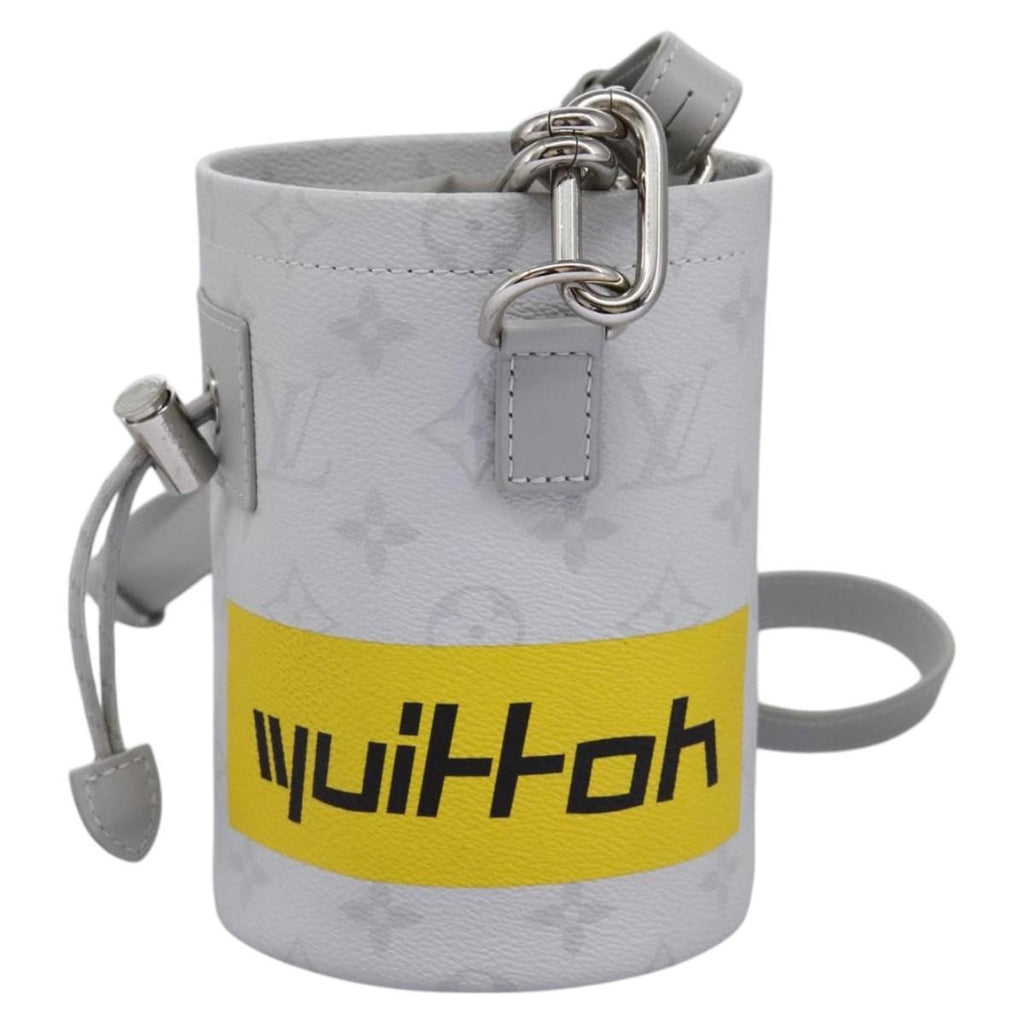 Louis Vuitton Chalk Nano Bag Limited Edition Logo Story Monogram Canvas Gray Canvas Clutche & Pouche Bag (Pre-Owned)