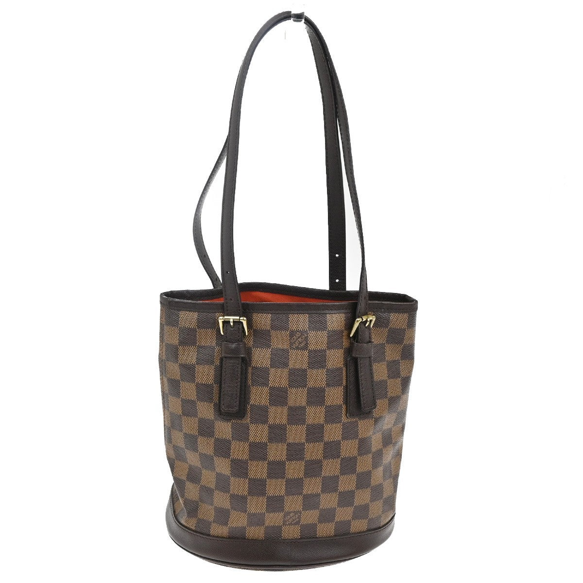 Louis Vuitton Marais Bucket Bag Damier Brown Leather Shoulder Bag Bag (Pre-Owned)