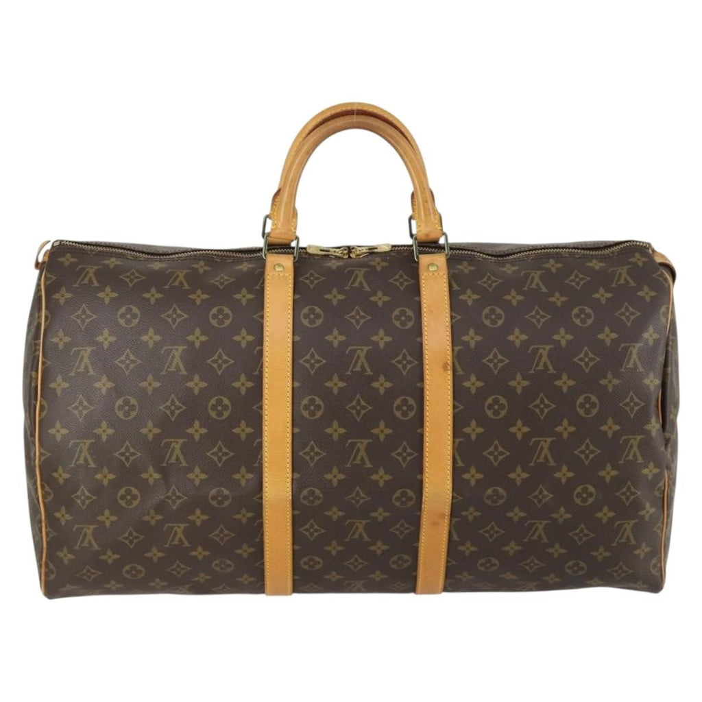 Louis Vuitton Keepall Bag Monogram Canvas Brown Canvas Travel Bag Bag (Pre-Owned)