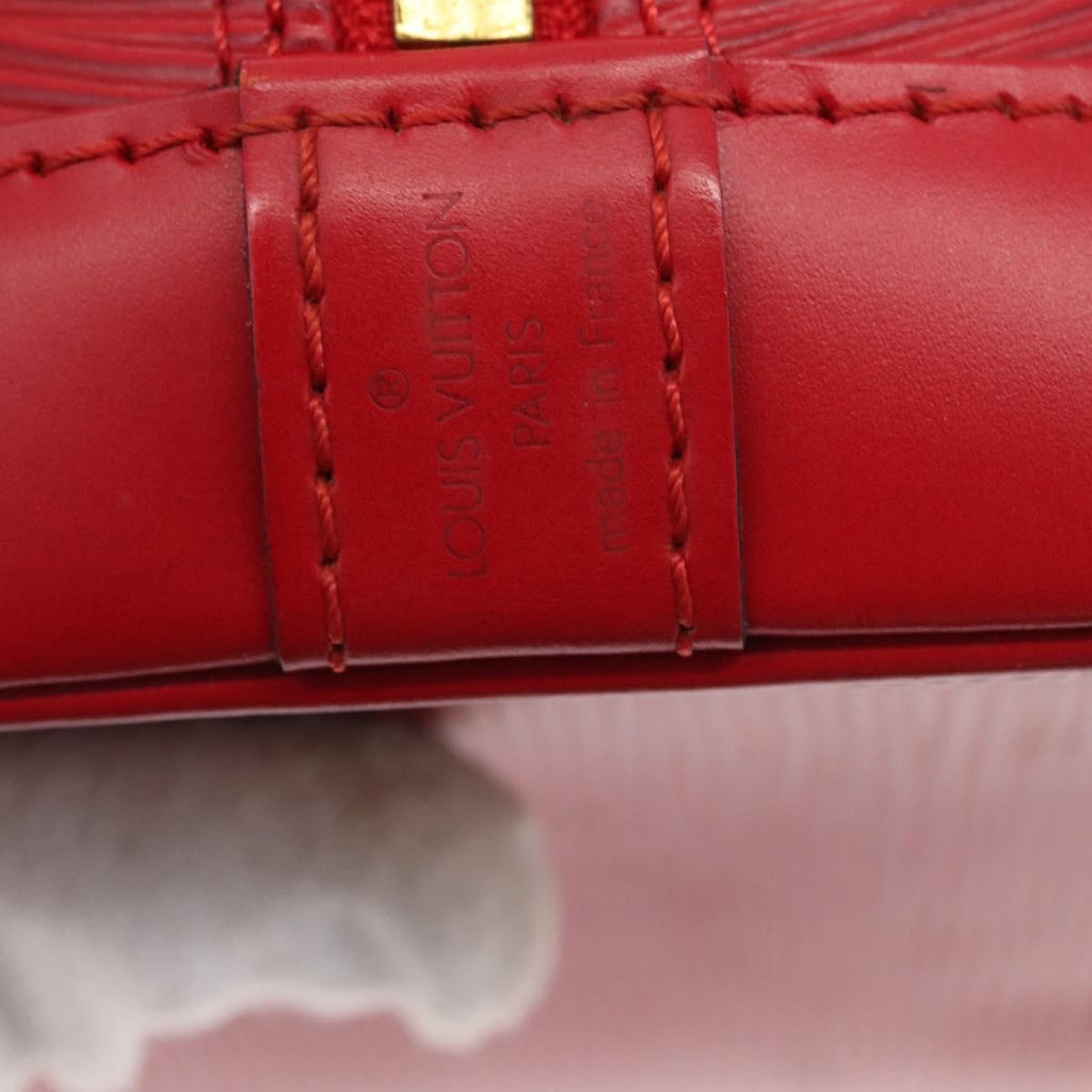 Louis Vuitton Alma Handbag Epi Leather Red Leather Handbag (Pre-Owned)