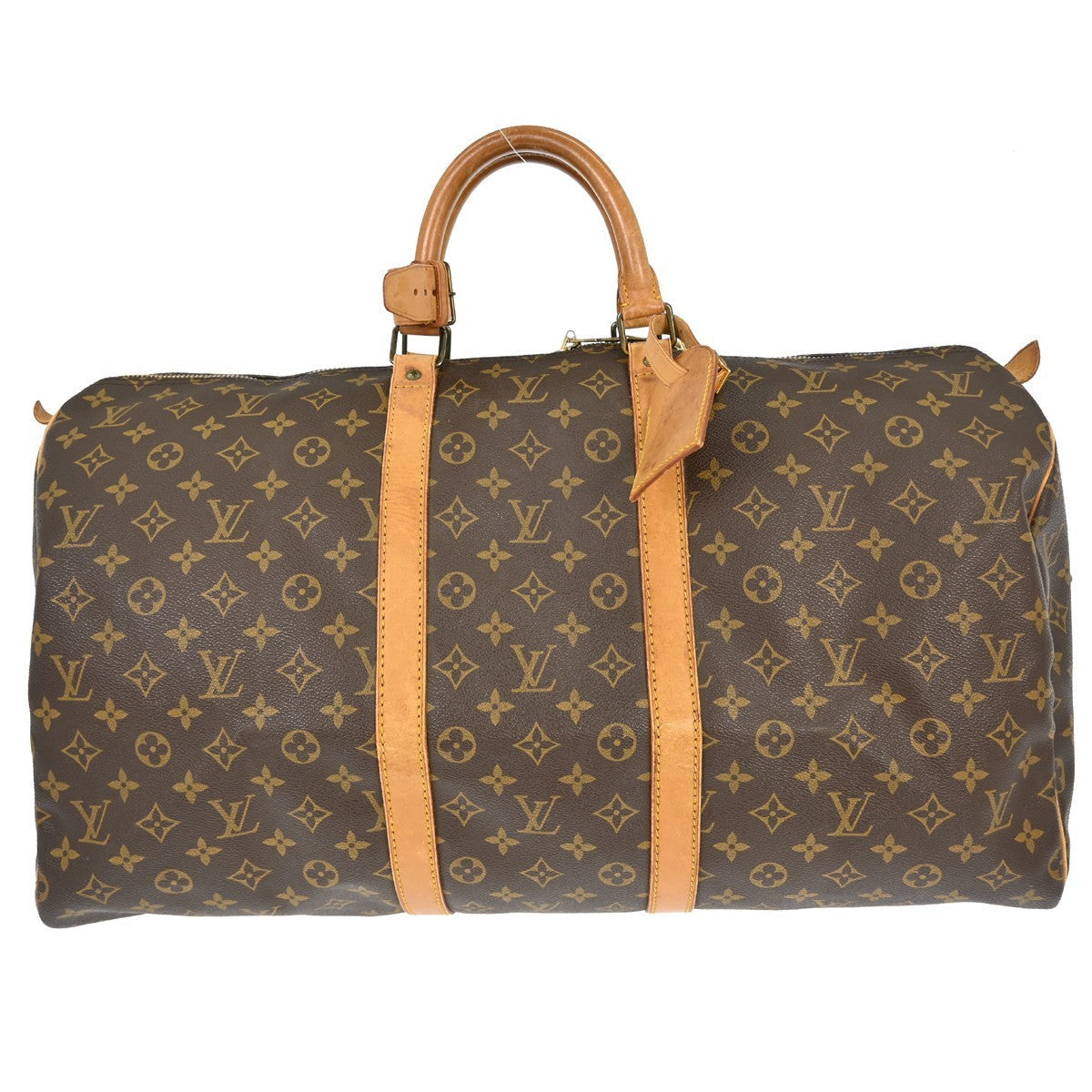 Louis Vuitton Keepall Bag Monogram Canvas Brown Canvas Travel Bag Bag (Pre-Owned)