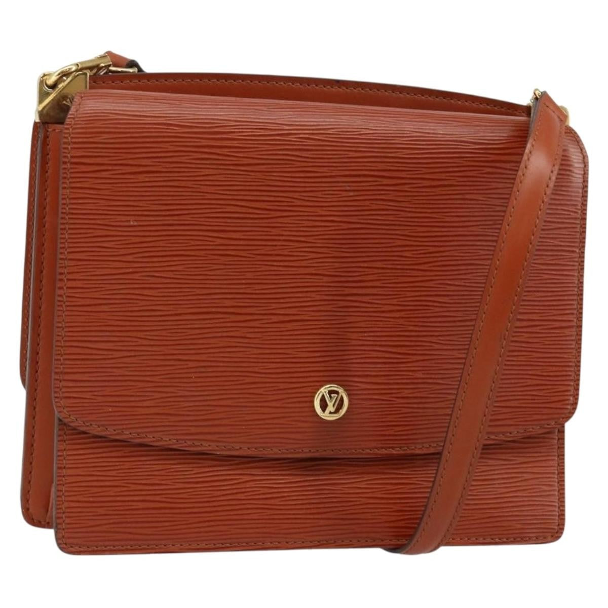 Louis Vuitton Grenelle Shoulder Bag Epi Leather Brown Leather Shoulder Bag Bag (Pre-Owned)