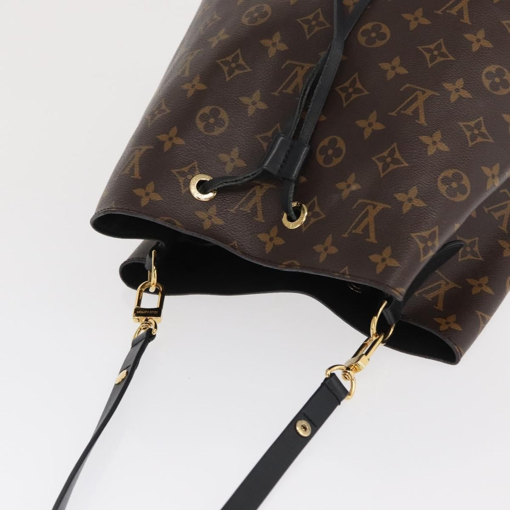 Louis Vuitton Neonoe Handbag Monogram Canvas Black Canvas Shoulder Bag Bag (Pre-Owned)