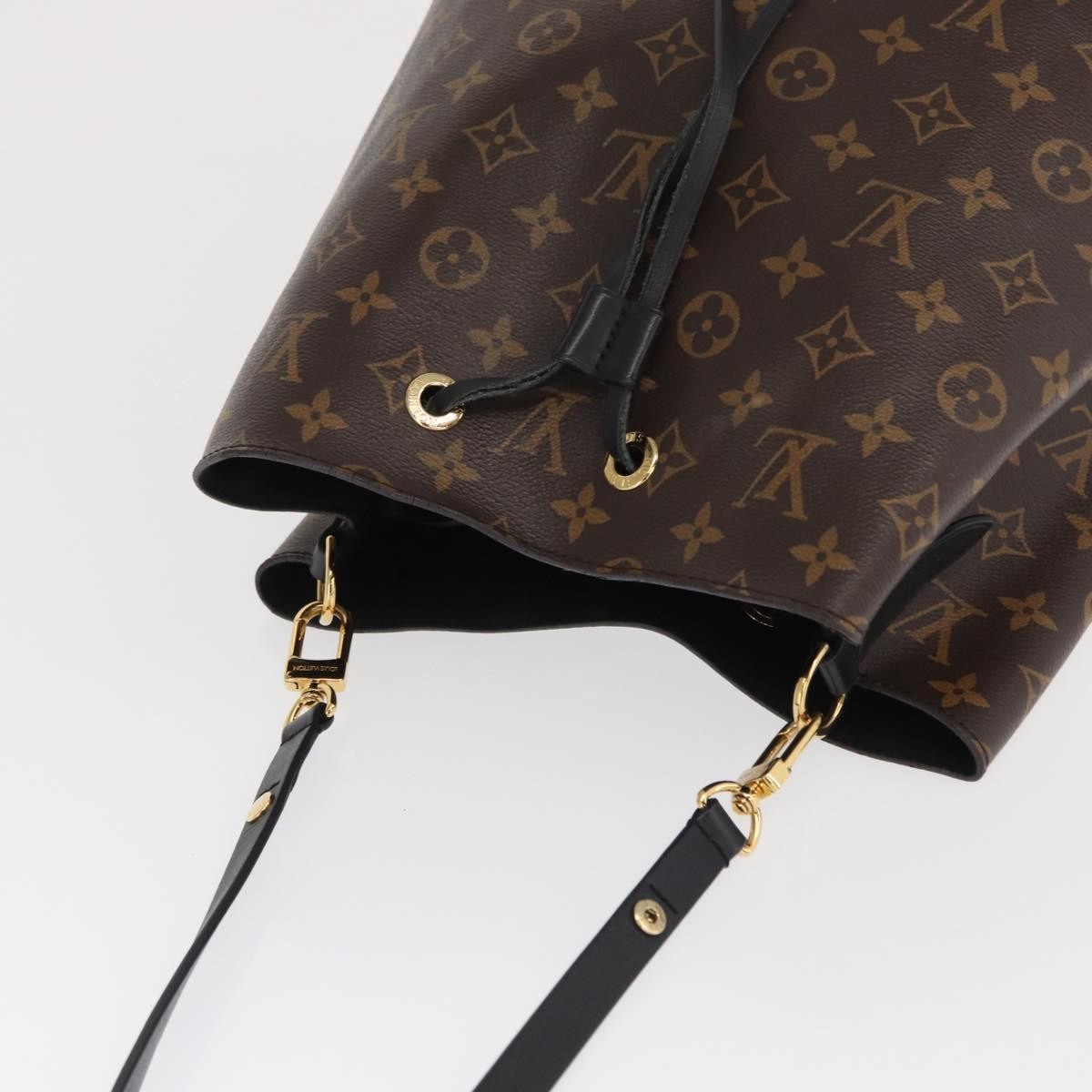 Louis Vuitton Neonoe Handbag Monogram Canvas Black Canvas Shoulder Bag Bag (Pre-Owned)