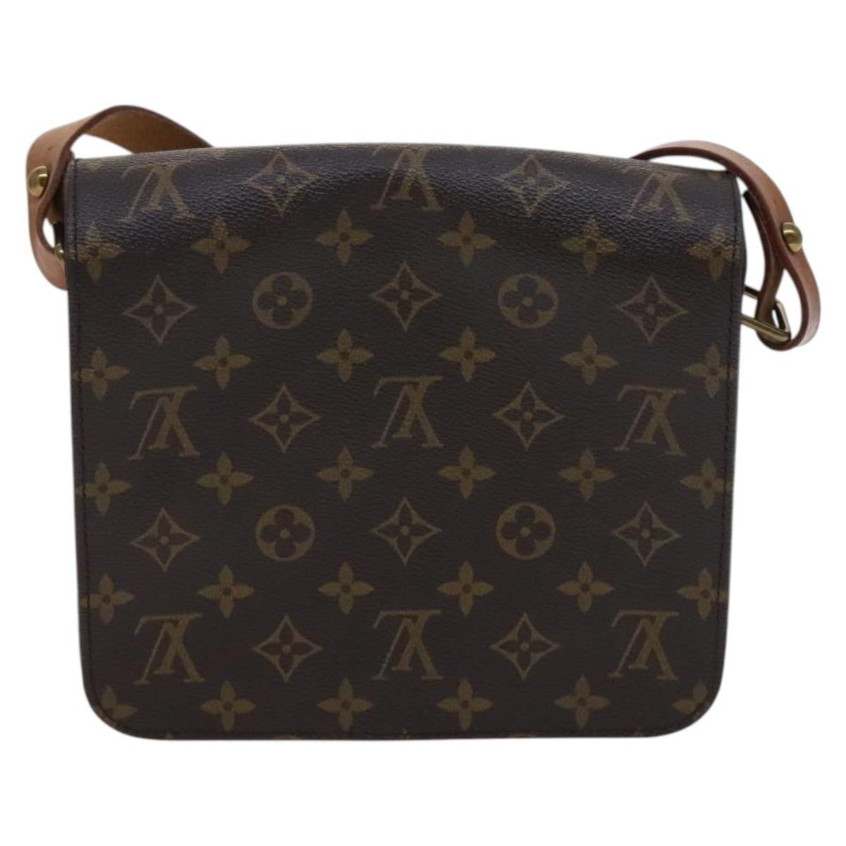 Louis Vuitton Cartouchiere Handbag Monogram Canvas Brown Canvas Shoulder Bag Bag (Pre-Owned)