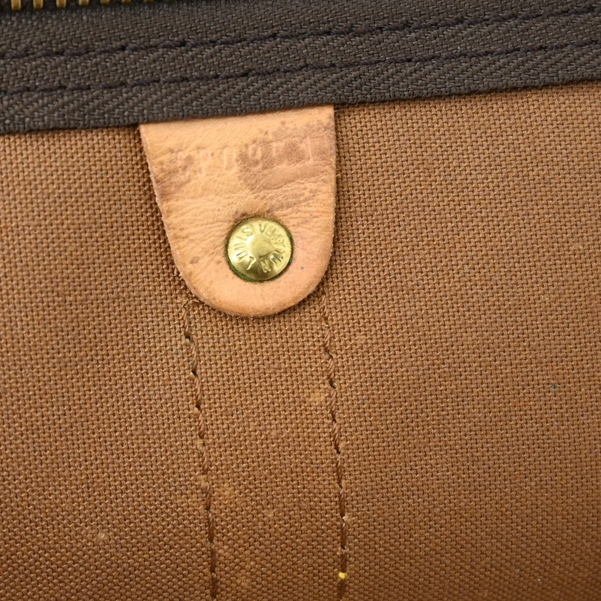 Louis Vuitton Keepall Bag Monogram Canvas Brown Canvas Travel Bag Bag (Pre-Owned)