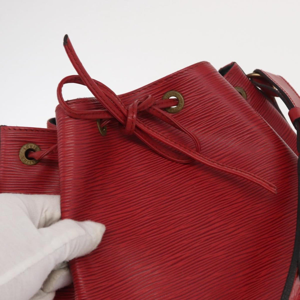 Louis Vuitton Petit Noe Handbag Epi Leather Red Leather Shoulder Bag Bag (Pre-Owned)